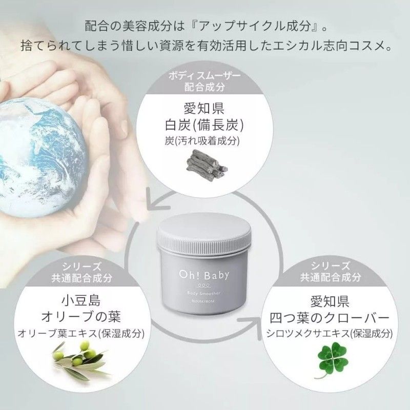 House of Rose Body Smoother BK Herbal Citrus Scent 350g