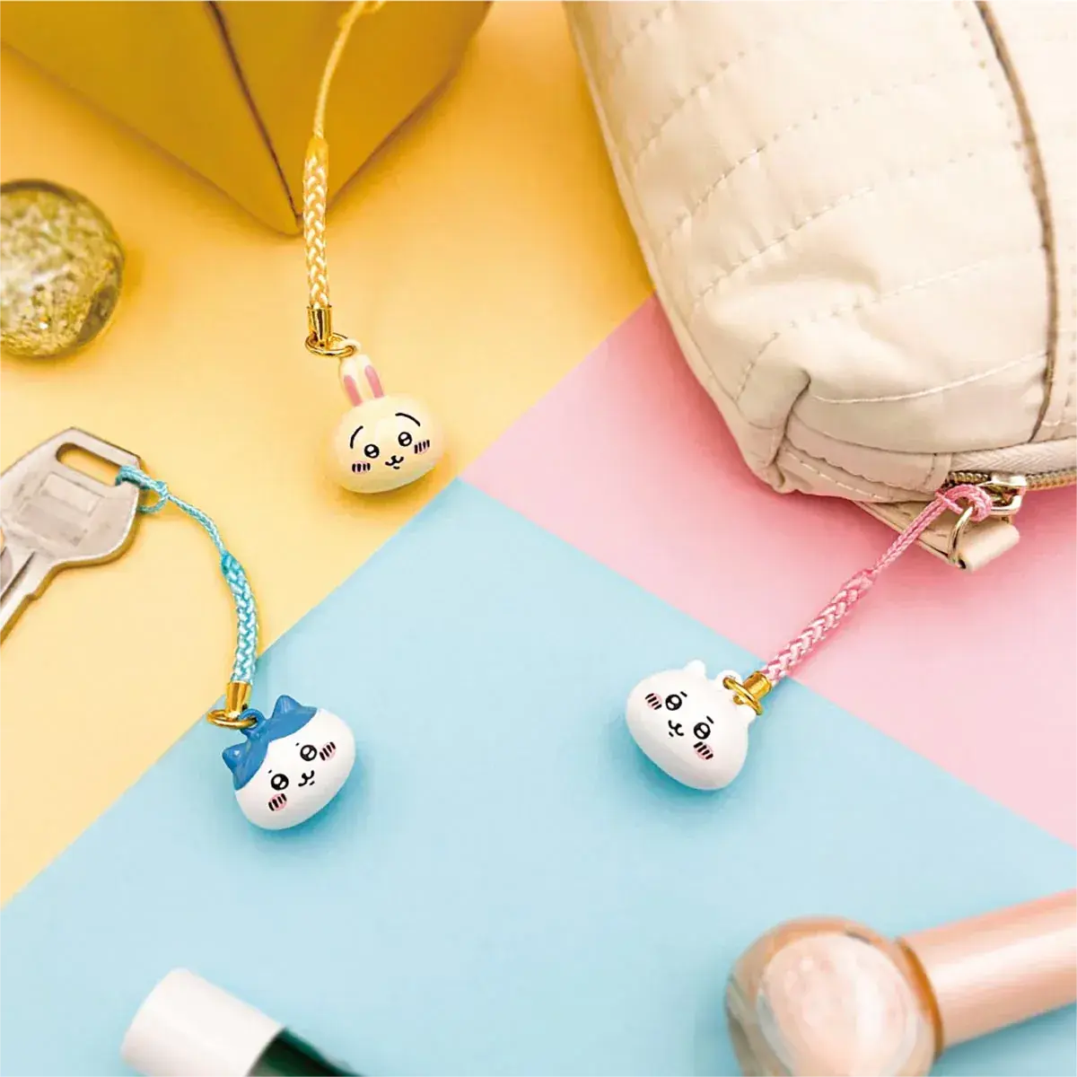 Chiikawa Tiny Charm Face-shaped Bell Netsuke Hachiware