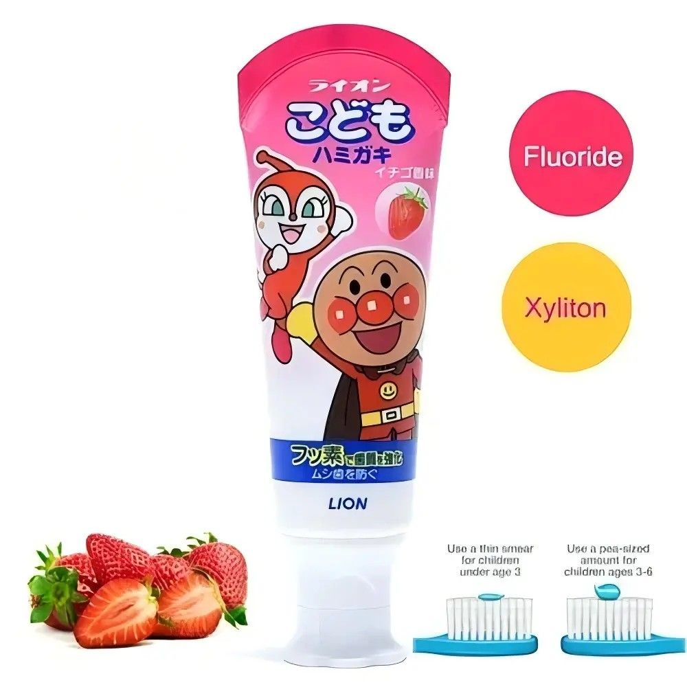 Lion Anpanman Kids Toothpaste Strawberry 40g
