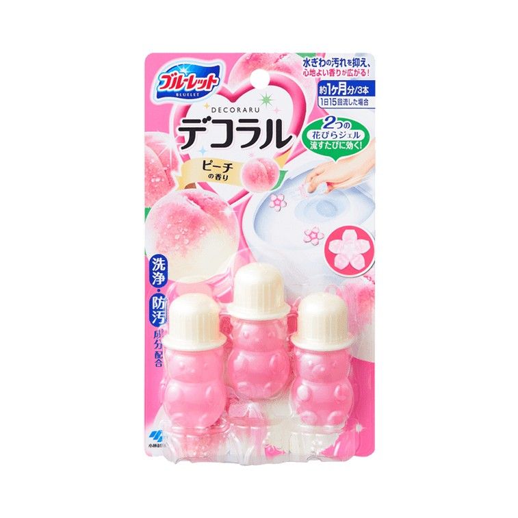 Kobayashi Petal-Shaped Toilet Cleaning Gel Pink Peach