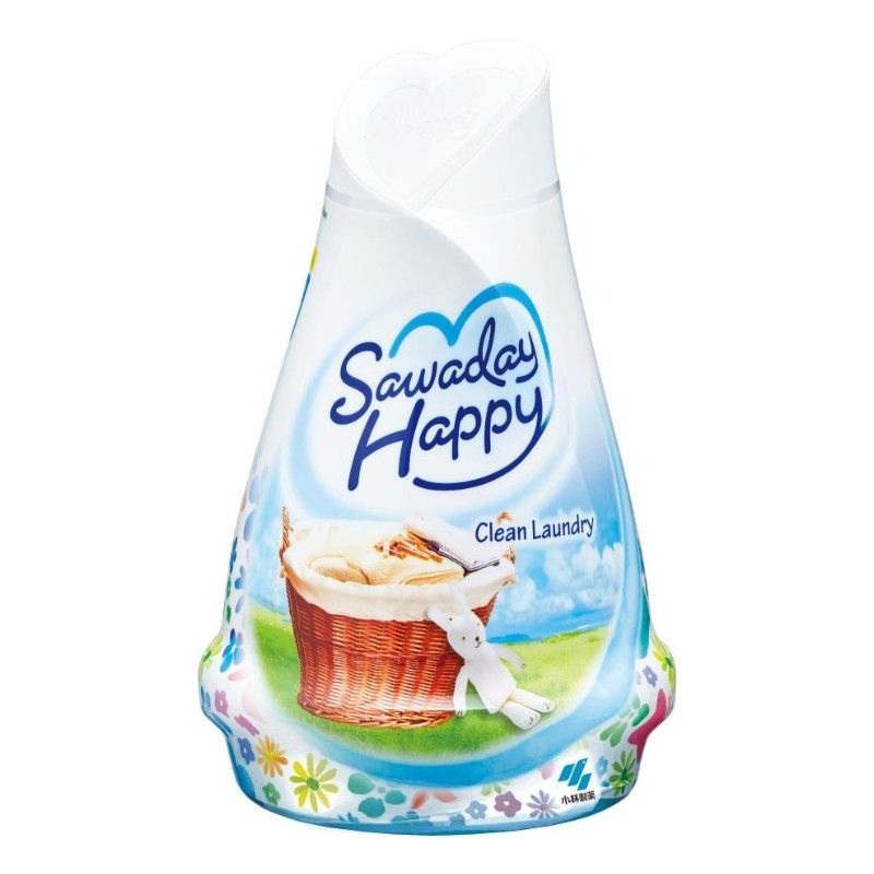 Kobayashi Sawaday Happy Air Freshener Clean Laundry Scent 120g