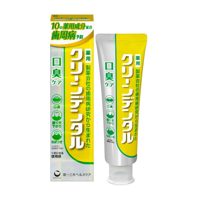 Daiichi Sankyo Clean Dental Medicinal Toothpaste Bad Breath Care Refreshing Lemon Flavor 100g