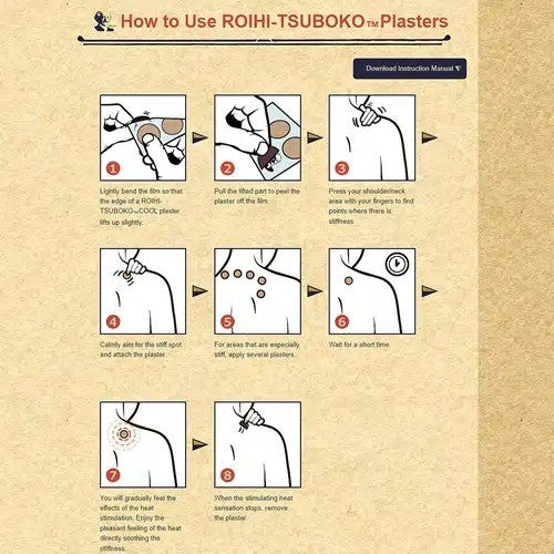 Nichiban Roihi-Tsuboko Muscle Pain Relief Patch Cool 156pcs