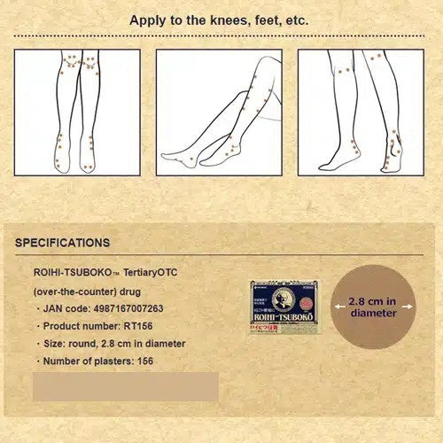 Nichiban Roihi-Tsuboko Muscle Pain Relief Patch Cool 156pcs