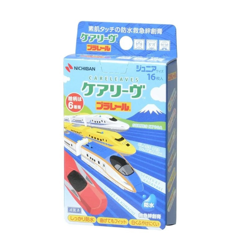 Nichiban Waterproof Band-Aid Careleaves Character Plarail 16pcs