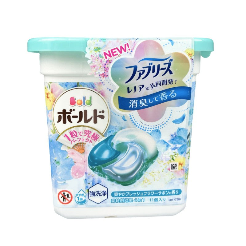 P&G Bold Gel Ball 4D Laundry Detergent Refill Fresh Flower Savon 11pcs