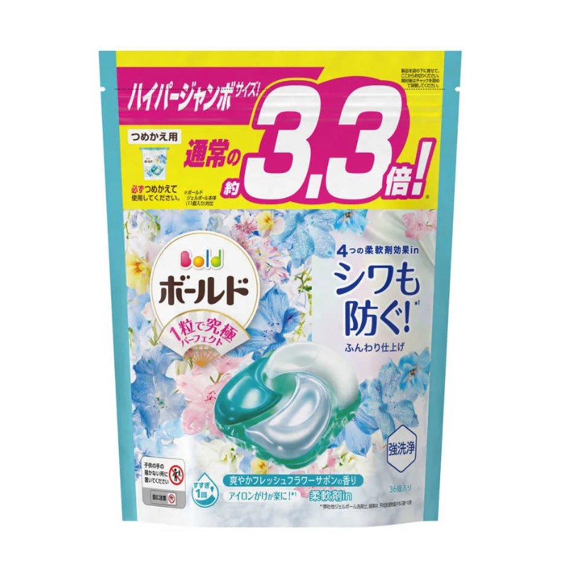 P&G Bold Laundry 4D Power Gel Ball Flower Sabon Fragrance 36pcs