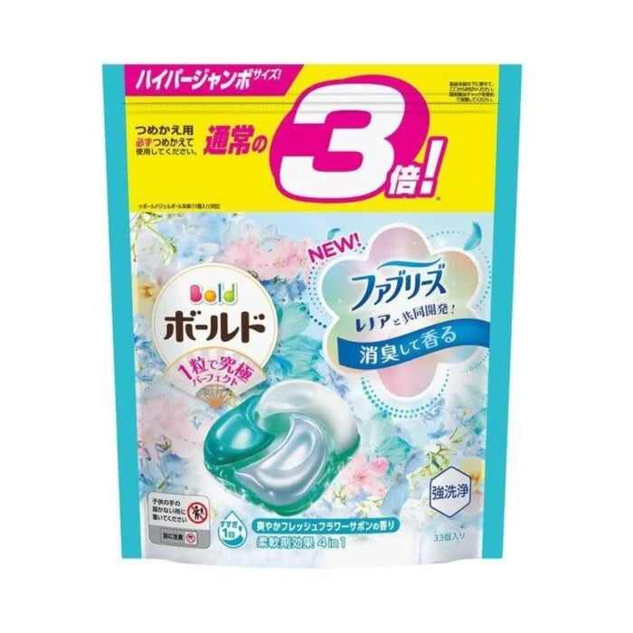 P&G Bold Laundry Detergent Gel Ball Refill Flower Scent 33pcs