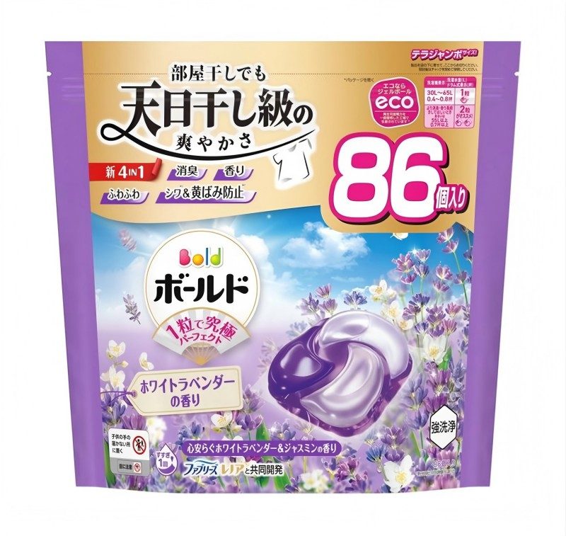 P&G Bold Gel Balls 4D Relaxing White Lavender & Jasmine Scent Refill 86pcs