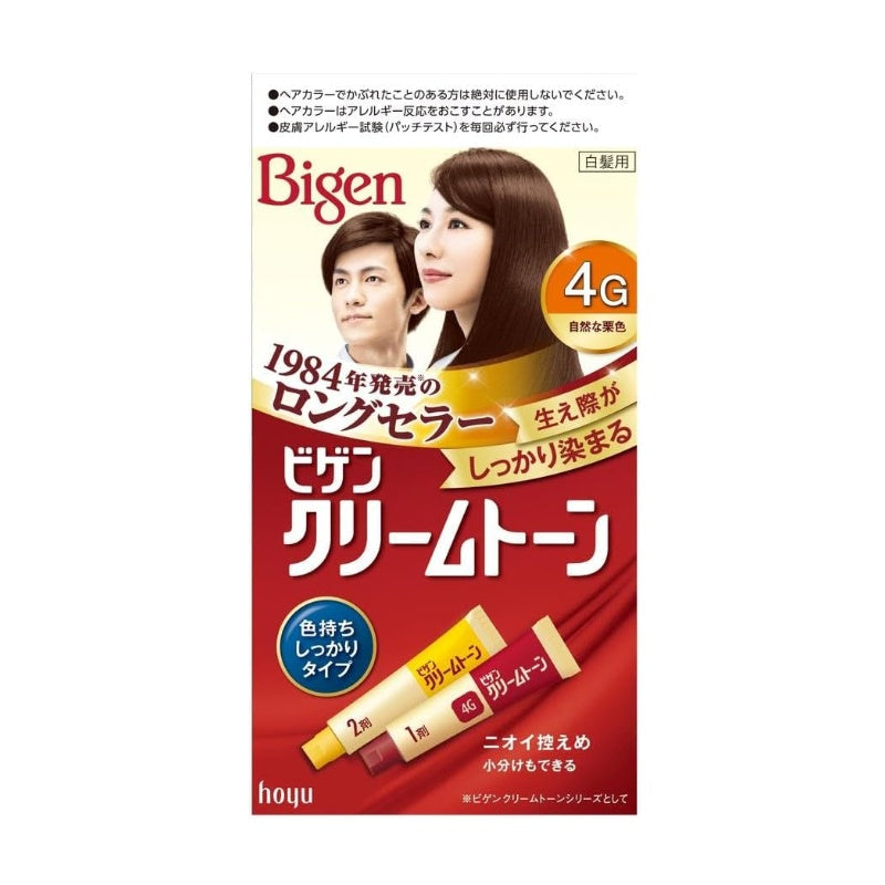 Hoyu Bigen Cream Tone Hair Color #4G Natural Chestnut Brown