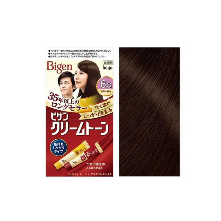 Hoyu Bigen Cream Tone Hair Color #6G Natural Brown