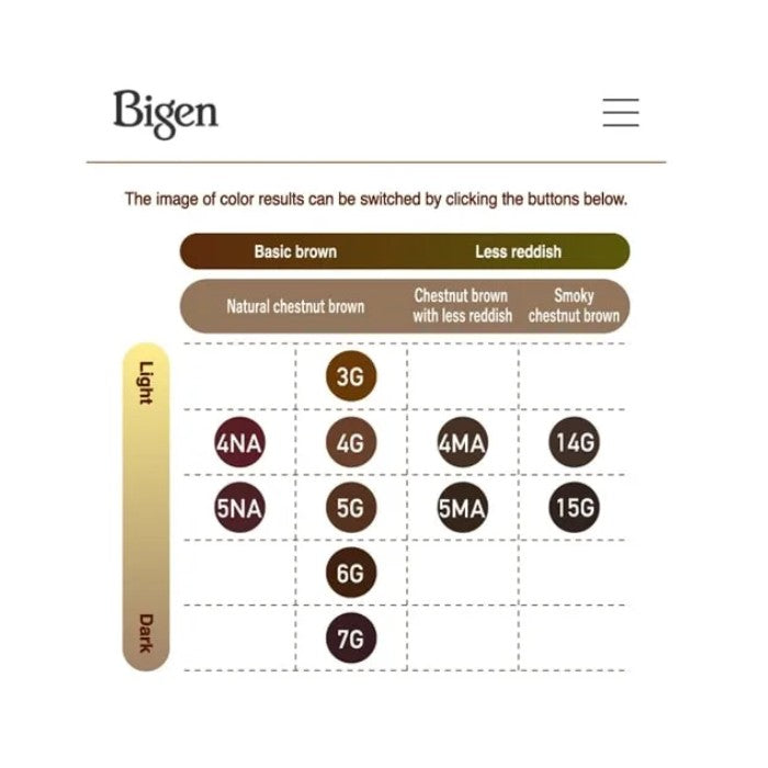 Hoyu Bigen Cream Tone Grey Hair Dye #7G Deep Natural Brown