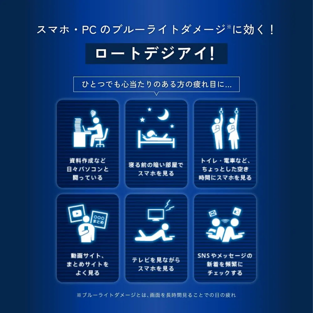 Rohto Digi Relief Eye Drops Light Damage Protection for Contact Lenses 12ml