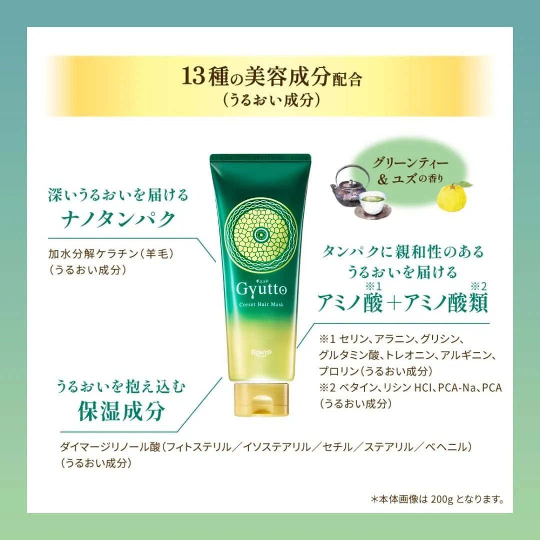 Rohto Gyutto Corset Hair Mask 200g