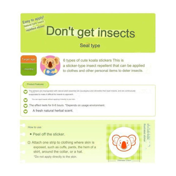 Wakodo Mosquito Repellent Patch for Babies 60pcs