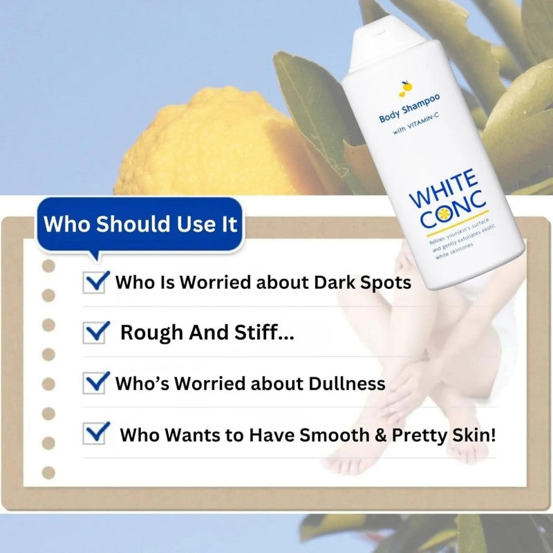 White Conc Body Shampoo Yuzu 600ml