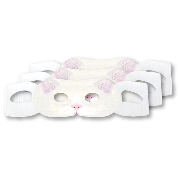 Honyarado Hot Eye Mask Cute Cat White Tea Pink 3pcs