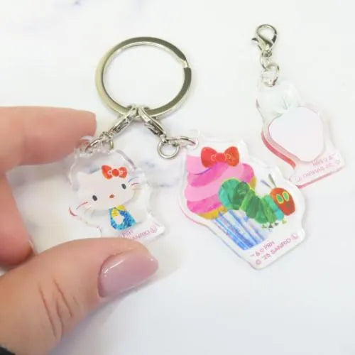Sanrio x Hungry Caterpillar Acrylic Keychain Hello Kitty
