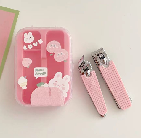 透明盒装指甲剪套装-粉色