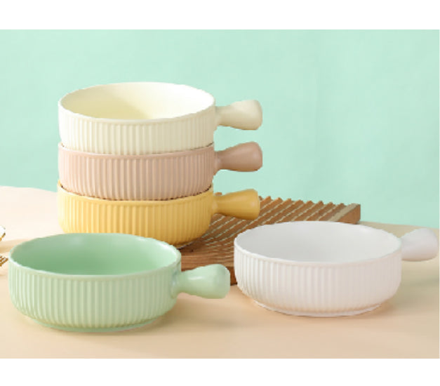 条纹竖纹手柄锅-多色