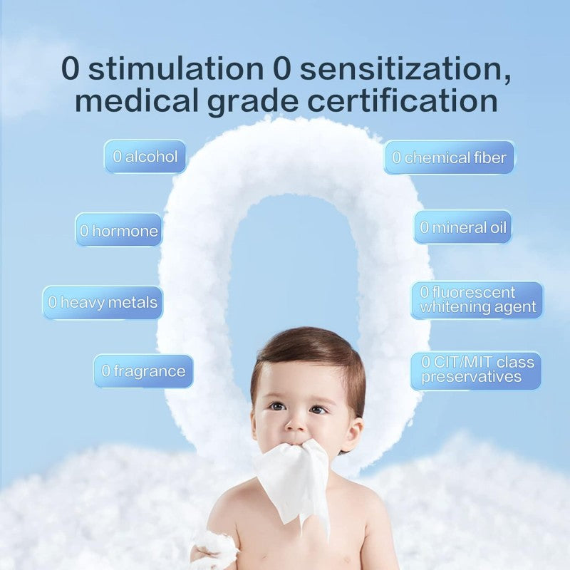 Purcotton Baby Cotton Wipes 80pcs