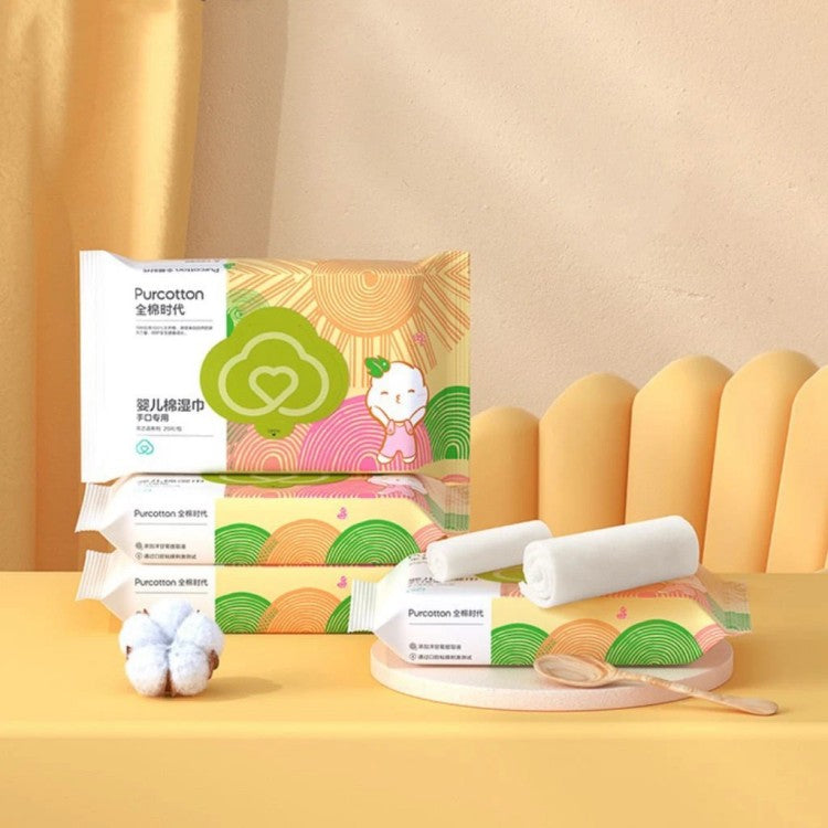 Purcotton Cotton Baby Wipes For Hand & Mouth 6 packs