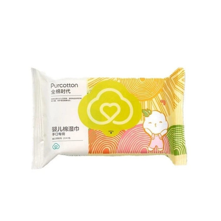 Purcotton Cotton Baby Wipes For Hand & Mouth 6 packs