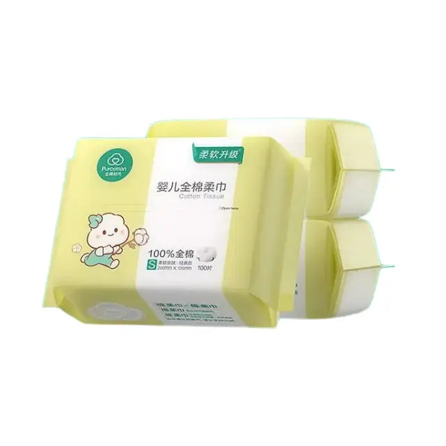 Purcotton Pure Cotton Baby Tissues Size S 1 Pack