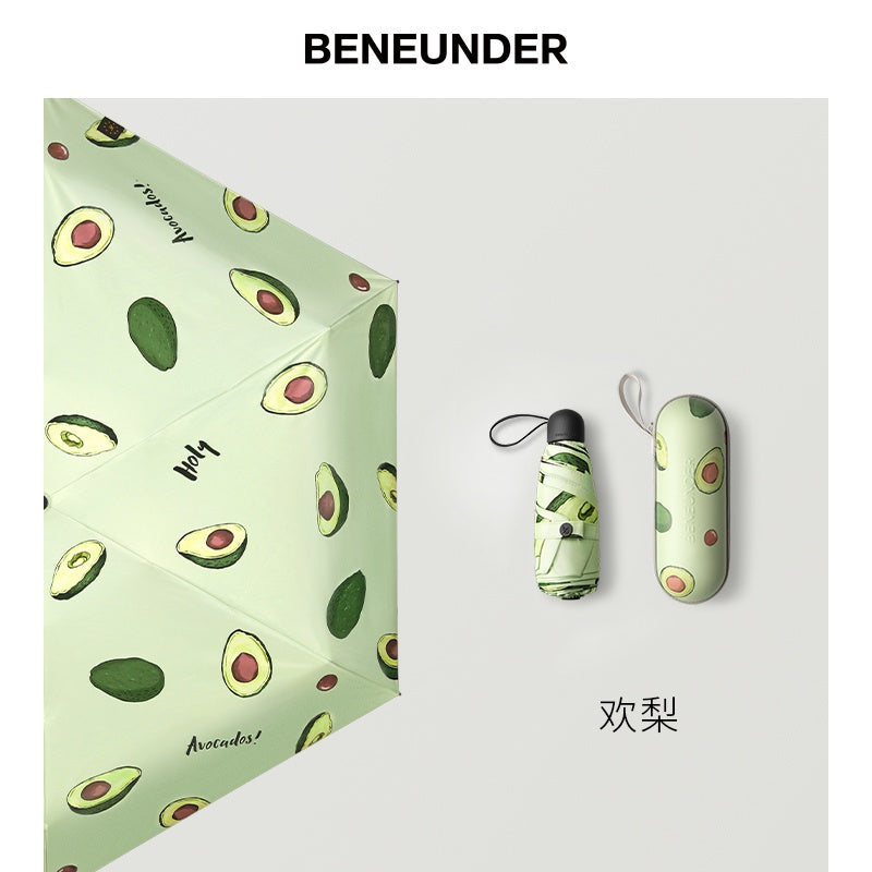 Beneunder Fruit Series UV Protection Umbrella Tri-fold Happy Pear