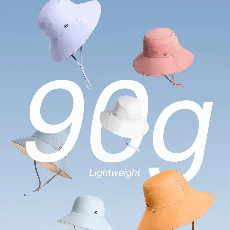 Beneunder Bucket Hats UPF50+ Dual Side Wearable Pink+Black