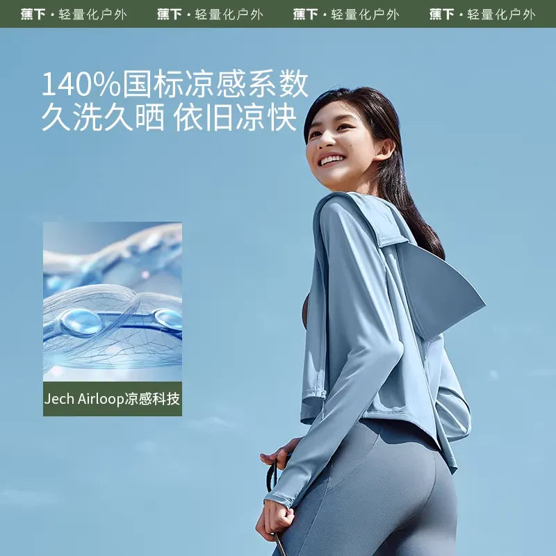 Beneunder Ice Thin Series Shawl Sun Protection Clothing Blue