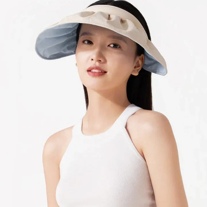Beneunder UV Protection Foldable Sun Shell Hat UPF50+ Light Beige