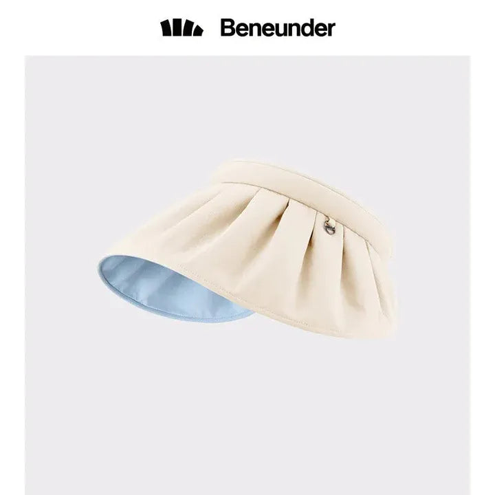 Beneunder UV Protection Foldable Sun Shell Hat UPF50+ Light Beige