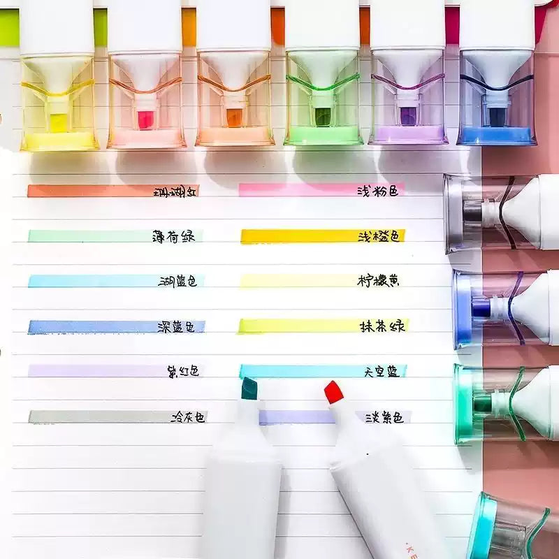 Jiwusha Soft Highlighter Mark Pen Light Purple