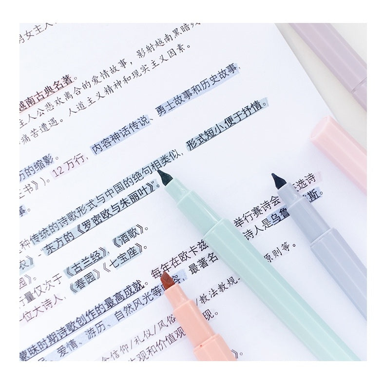 Jiwusha Cream Color Highlighter Pen Set 7211B 6pcs