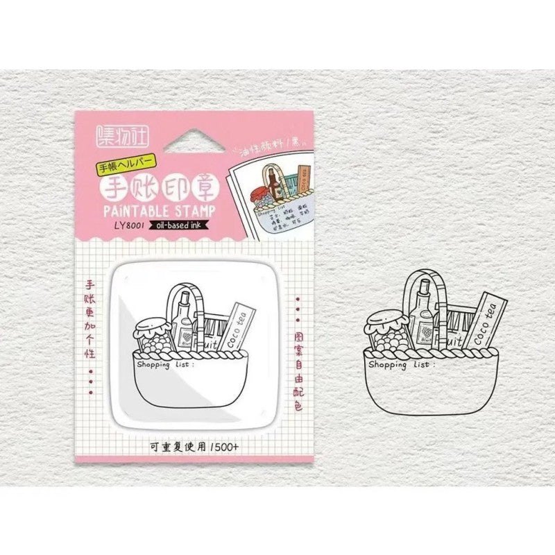 Jiwusha Paintable Self Inking Stamp Shopping LIst