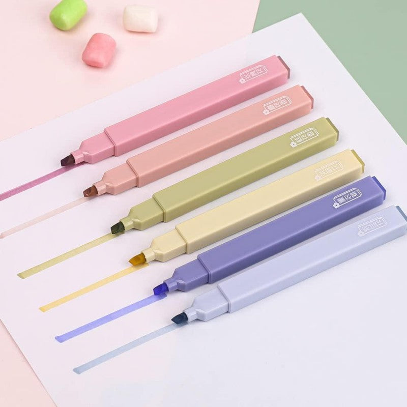 Jiwusha Highlighter Note-Marking Pen Dark Purple 1pcs