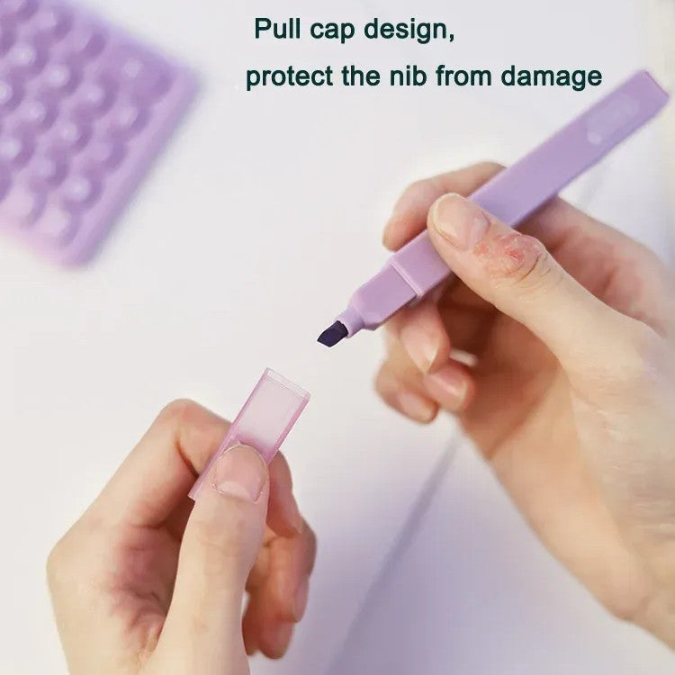 Jiwusha Cute Scented Highlighter Marker Pen Dark Red 1pcs