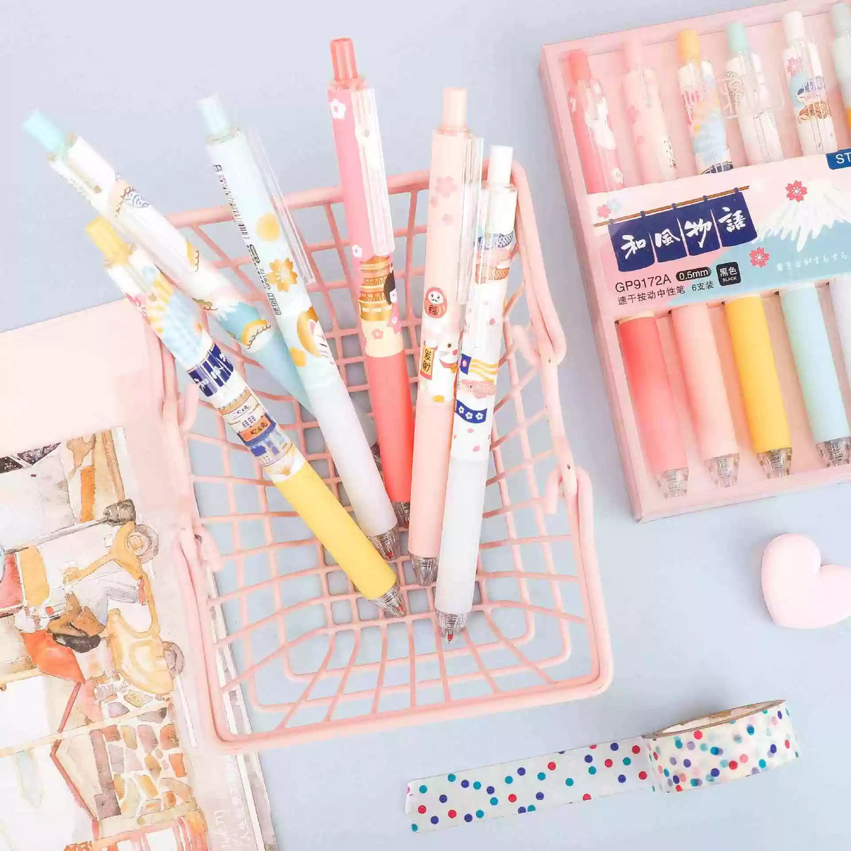 Jiwusha Quick Dry Gel Pen GP9172 Random Color 1pcs