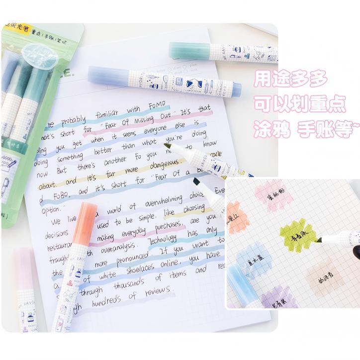 iwusha Eye-Friendly Highlighter Pen Set HP7255A 6pcs