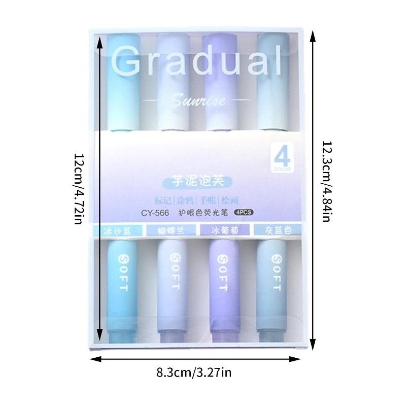 Jiwusha Pastel Highlighter Satoto Puff 4pcs