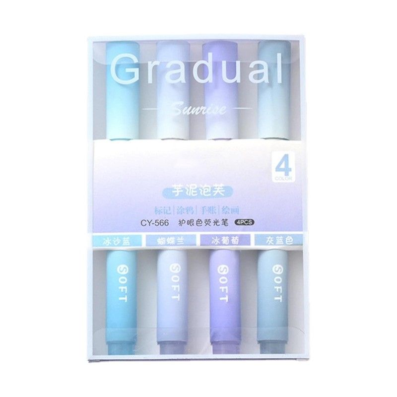 Jiwusha Pastel Highlighter Satoto Puff 4pcs