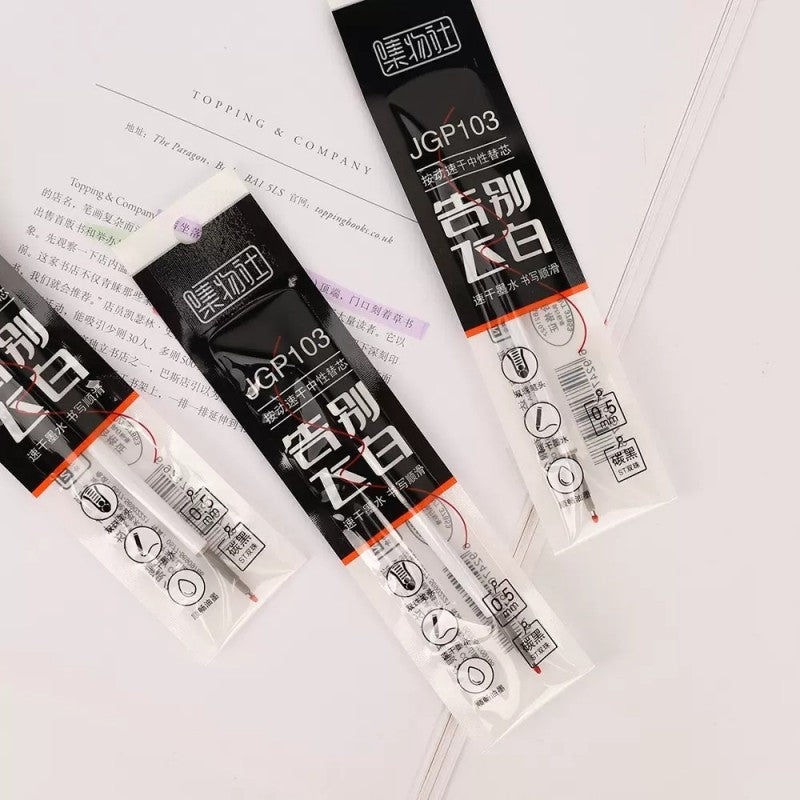 Jiwusha Dual Ball Quick Dry Neutral Pen Refill 1pcs