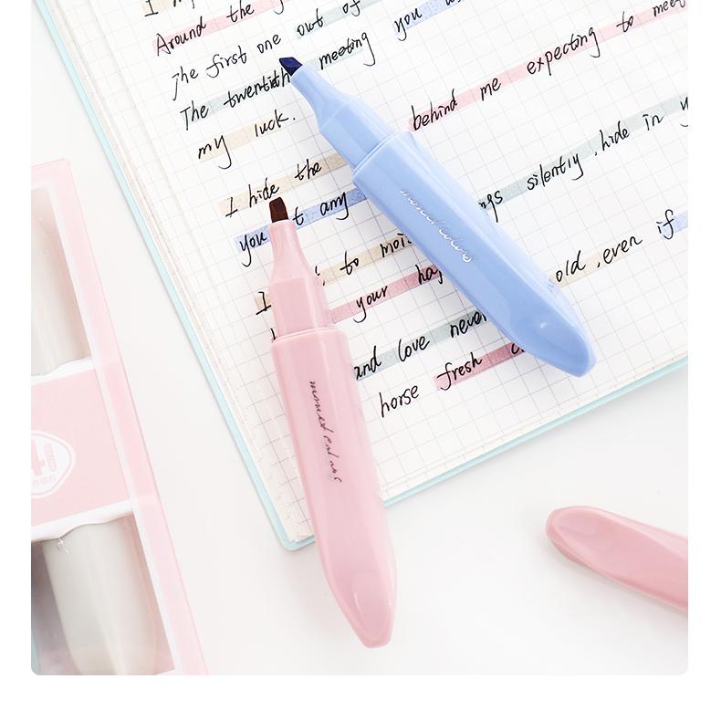 Jiwusha Monet Colors Aesthetic Highlighters Cotton Candy 4pcs