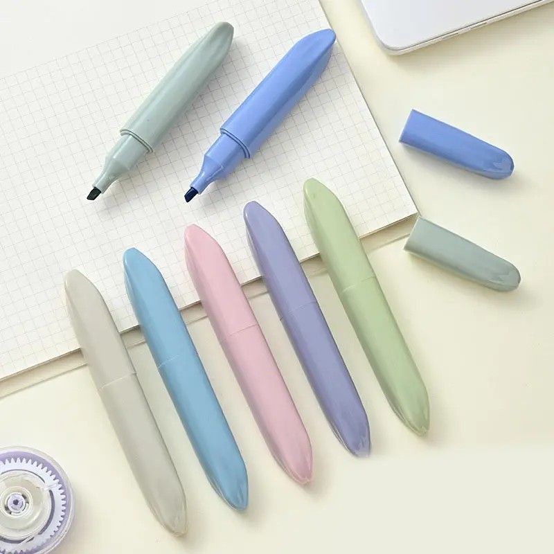 Jiwusha Monet Colors Highlighter Marker Pens Summer Succulents 4pcs