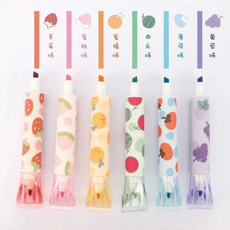 Jiwusha Sweet Fruit Highlighter Marker Pens 1pcs