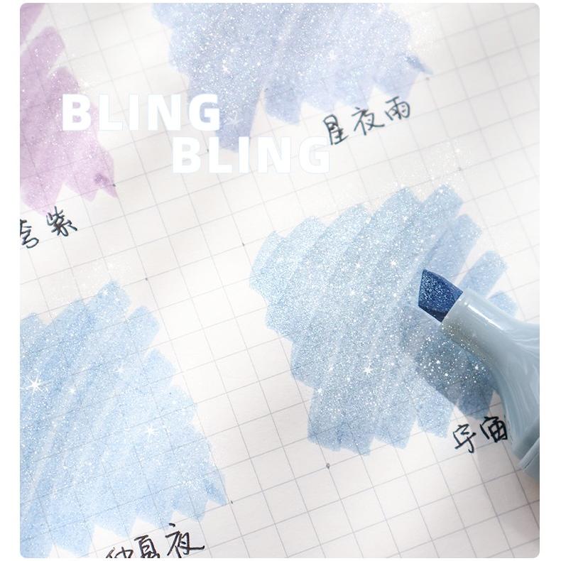 Jiwusha 4 Colors Highlighter Marker Pen 7261B 4pcs