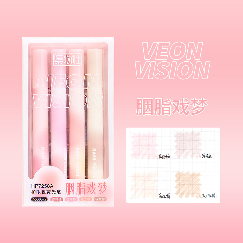 Jiwusha Highlighter Marker Pen Set 7258A