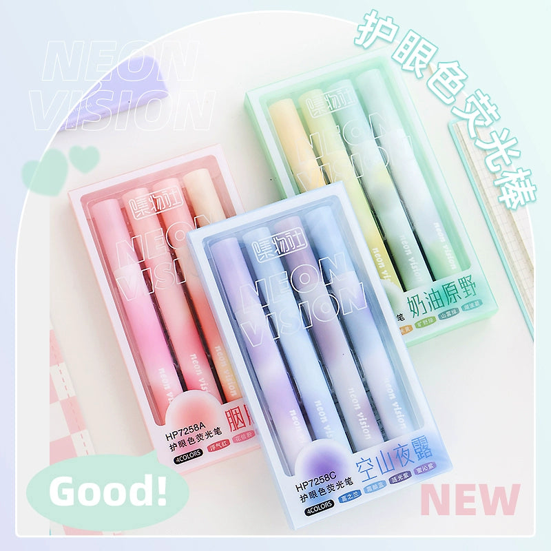 Jiwusha Highlighter Marker Pen Set 7258A