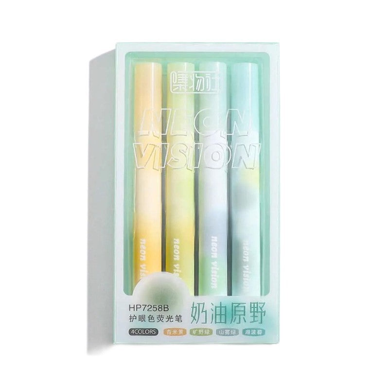 Jiwusha Kawaii Color Pen Markers Orange & Light Green 4pcs